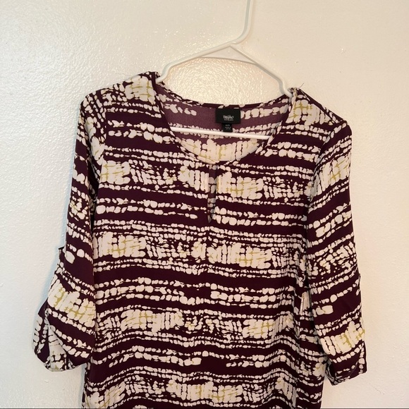 Mossimo Shift Dress Purple White Geometric - Picture 2 of 8